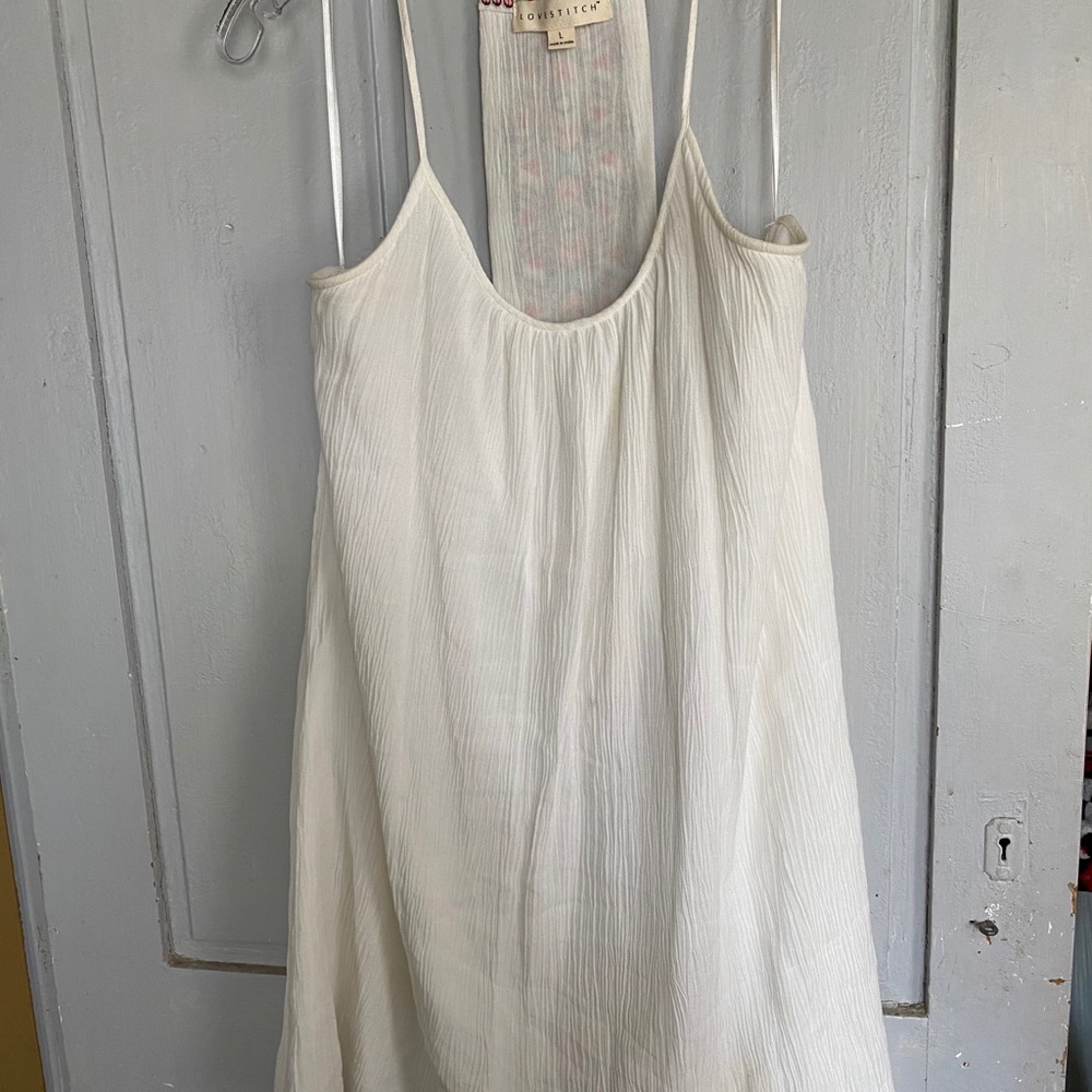 LoveStitch L Tunic Mini Dress Embroidered BackBOHO